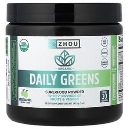 Zhou Nutrition Organic Daily Greens Green Apple 5 Oz 141 9 G