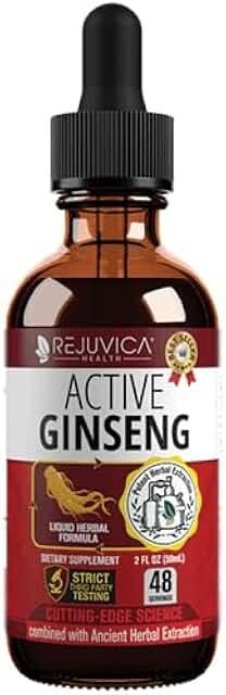 Active Ginseng Korean Red Ginseng Natural Ginsenosides - 2X Absorption Premium Natural Liquid Solution - Supports Healthy Energy, Vitality, and Mood product image