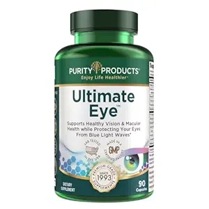 Purity Products Ultimate Eye Support - Lutein 10mg, Lutemax 2020, Alpha Lipoic Acid 100mg, Zeaxanthin Eye Vitamin 2mg - Clinical Research - Blue Light Wave Protection - 90 Capsules product image