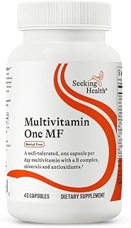 Seeking Health Multivitamin One MF, 1 a Day Multivitamin Supplement for Adults, Methyl-Free Bioavailable B12 and Folinic Acid, Vitamin A, PQQ, MTHFR Support, Vegetarian Capsules (45 Capsules) product image