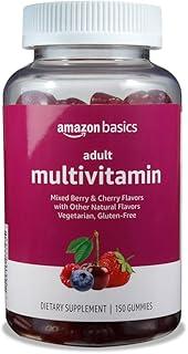 Amazon Basics Adult Multivitamin Gummies, Mixed Berry & Cherry, 150 Gummies, 75-Day Supply, Pack of 1 (Previously Solimo) product image
