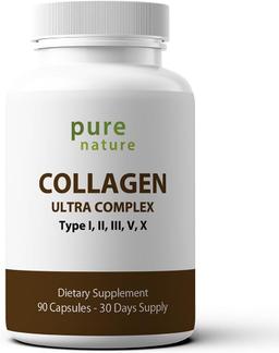 PureNature Collagen Ultra 90 Capsules Penta Collagen 5 Types I, II, III, V & X