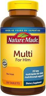 Nature Made Multivitamin For Him with No Iron, Mens Multivitamins for Daily Nutritional Support, Multivitamin for Men, 300 Tablets, 300 Day Supply product image