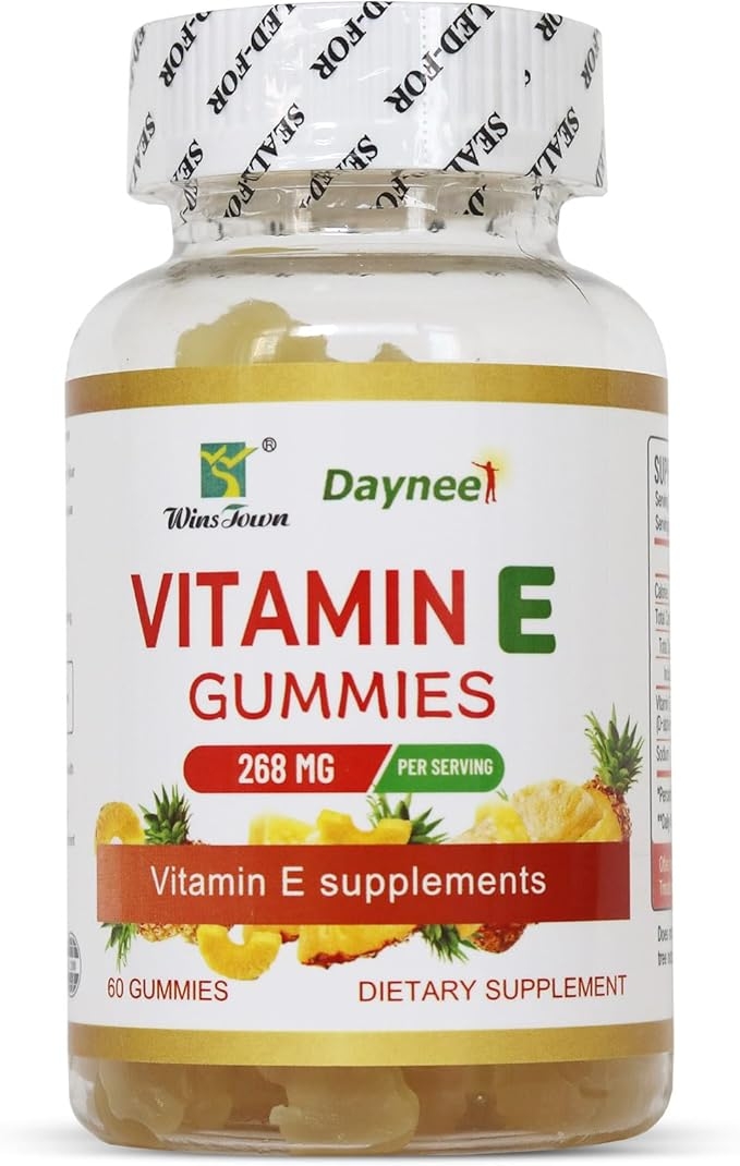 Vitamin E Gummies 268mg, Delicious, Vegan, GMO Free, Adult Gummy Supplement, Immune, Skin and Eye Support, 60 Count product image