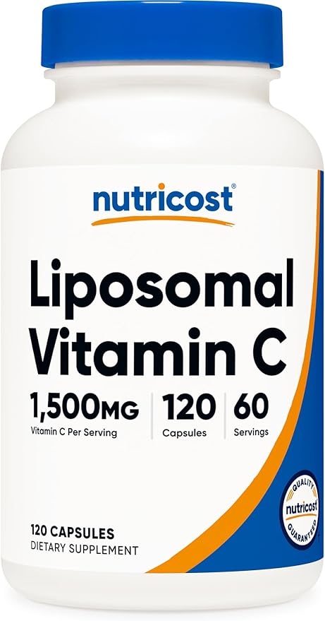Nutricost, Liposomal Vitamin C (1500mg), Vegan Capsules 120 Count - Non-GMO, Gluten Free, 60 Servings product image
