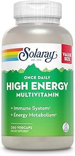 SOLARAY Once Daily High Energy Multivitamin for Women and Men - Energy Supplements - Immune Support w/Vitamin C, A, D and E, Vitamin B Complex, Trace Minerals, 60-Day Guarantee, 200 Serv, 200 VegCaps product image