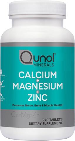 Qunol Calcium 3 in 1 Tablets (Calcium, Magnesium, Zinc, Immune Support, Bone, Nerve, Muscle Health Supplement, 270 Count)