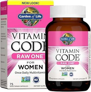 Garden of Life Vitamin Code Raw One for Women, Once Daily Women's Multivitamin - 75 Capsules, One a Day Vitamins Whole Food Iron, Probiotics for Digestive Health, Gluten Free Vegetarian product image