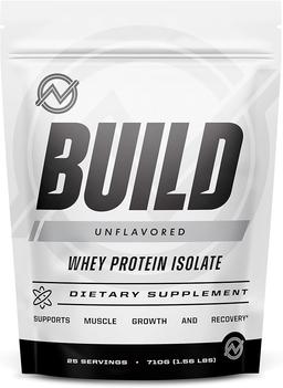 Outwork Nutrition Build Whey Protein Isolate Powder – Low Sugar, Gluten Free Protein Powder for Muscle Growth and Exercise Recovery, Scientifically Supported, Unflavored, 0.7kg (1.5 lbs)