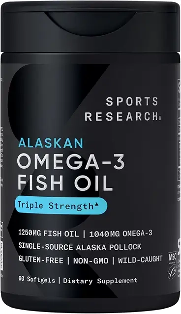 Omega-3 Wild Alaska Fish Oil (1250mg per Capsule) Triglyceride EPA & DHA | Heart, Brain & Joint Support | IFOS 5-Star Certified, Non-GMO & Gluten Free product image