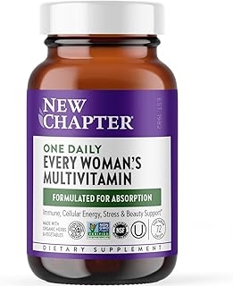 New Chapter Women's Multivitamin for Immune, Beauty + Energy Support with 20+ Nutrients -- Every Woman's One Daily, Gentle on the Stomach, 72 Count product image