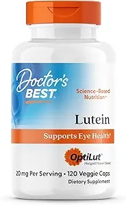 Doctor's Best 20 mg Lutein Ester Vegetarian Capsules, 120 Count, DRB-00143, 1 product image