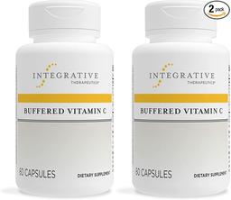Integrative Therapeutics, Buffered Vitamin C - Antioxidant Support Supplement for Healthy Skin and Connective Tissue* - Vegan & Gluten Free - 60 Capsules (2 Pack)