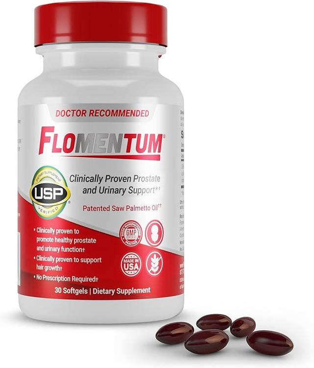 Flomentum® Saw Palmetto Men's Prostate Health Supplement | Prostate Support Supplement for Men's Health | USP Certified - Supports Healthy Urinary Flow and Urinary Function - 320mg Once Daily (30 Tablets) product image