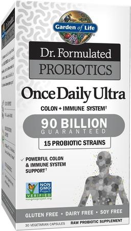 Garden of Life Probiotics for Women and Men, Dr. Formulated Once Daily Ultra 90 Billion Adult Probiotic for Digestive Health, Immune System Support, Acidophilus, Prebiotics, 30 Vegetarian Capsules