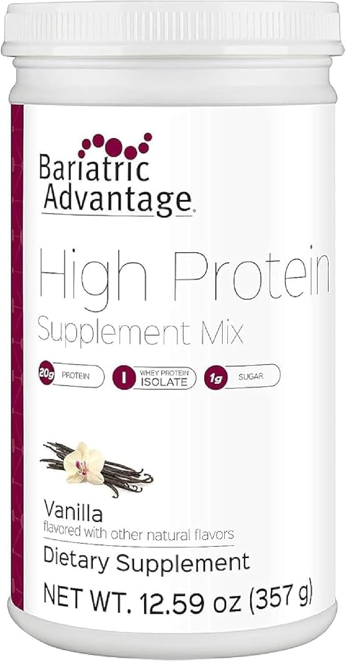 Bariatric Advantage High-Protein Supplement Mix - Bariatric Protein Powder - 20g Protein - For Pre- and Post-Bariatric Surgery Patients - With Iron, Calcium, and More - 14 Servings - Vanilla product image