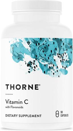THORNE Vitamin C - A blend of vitamin C derived from orange and citrus bioflavonoids - supports immune system, cellular energy production, collagen formation, and healthy tissue - gluten free - 90 capsules