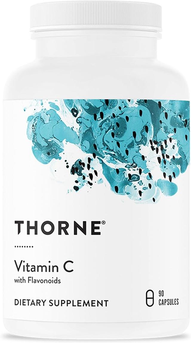 THORNE Vitamin C - A blend of vitamin C derived from orange and citrus bioflavonoids - supports immune system, cellular energy production, collagen formation, and healthy tissue - gluten free - 90 capsules product image