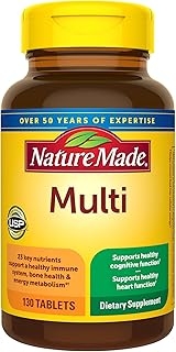 Nature Made Multivitamin Tablets with Iron, Multivitamin for Women and Men for Daily Nutritional Support, 130 Tablets, 130 Day Supply product image