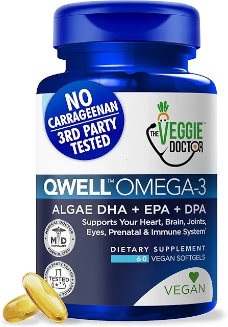 Vegan Omega 3 Supplement - Algae Omega 3 with DHA EPA DPA - Vegan Capsules from Algae - Fish Oil Alternative - Plant-Based Algae Oil Formula - Non-GMO, Carrageenan-Free, High Potency product image