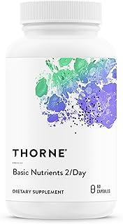 THORNE Basic Nutrients 2/Day - Comprehensive Daily Multivitamin with Optimal Bioavailability - Vitamin & Mineral Formula - Gluten, Dairy & Soy-Free - 60 Capsules - 30 Servings product image
