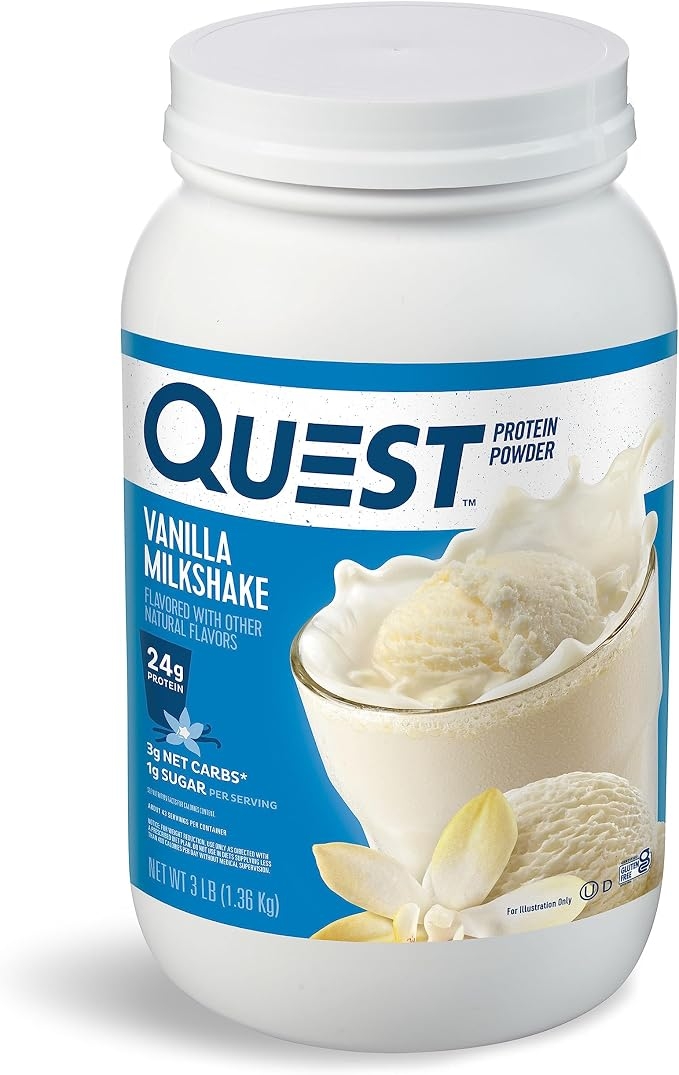 Quest Nutrition Chocolate Milkshake Protein Powder, High Protein, Low Carb, Gluten and Soy Free product image