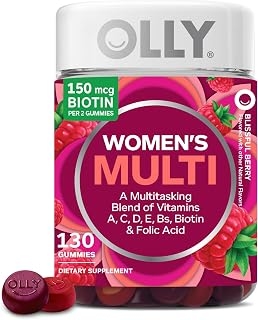 OLLY Women's Daily Multivitamin Gummy, Vitamins A, D, C, E, Biotin, Folic Acid, Adult Chewable Vitamin, Berry Flavor, 65 Day Supply - 130 Count product image