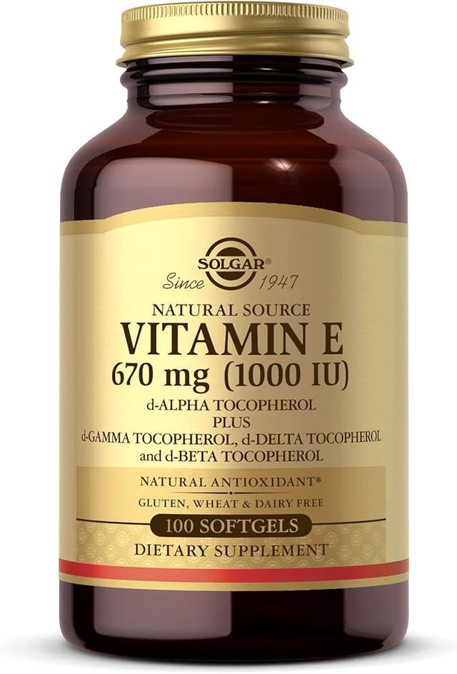 Solgar Vitamin E 670mg (1000 IU), Mixed Softgels 100 Count - Natural Antioxidant, Skin and Immune System Support - Natural Source Vitamin E - Gluten/Dairy Free - 100 Servings product image