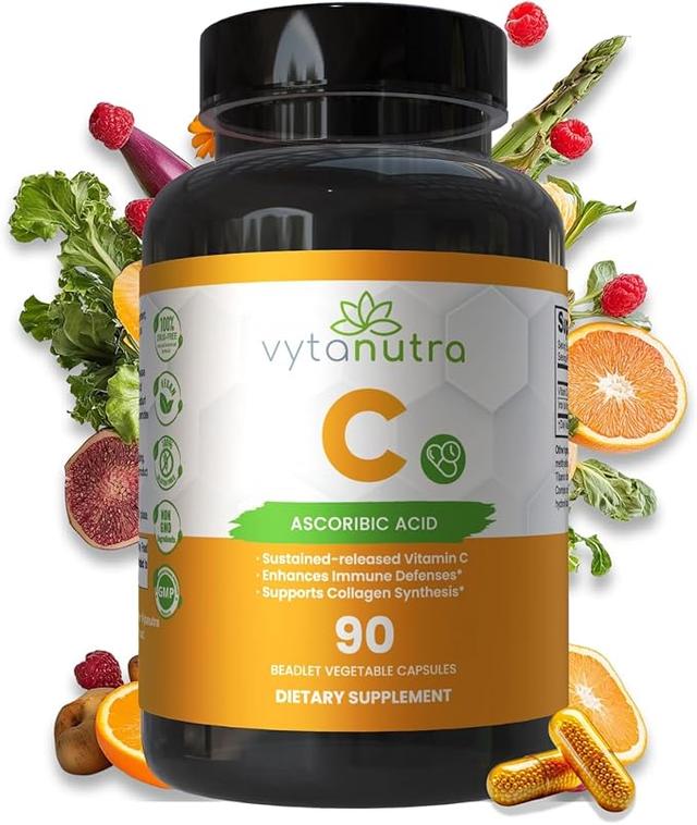 Immune Support Vitamin C – Iron-Containing, Non-GMO, Vegan, Gluten Free, Extended-Release Bidlet Capsules, 90 Count product image