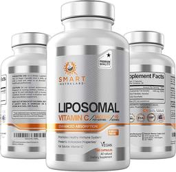Liposomal Vitamin C 1400mg - Vegan Capsules 180 Count - China-Free Ingredients, Fat-Soluble High-Absorption Vitamin C - Supports Healthy Immune System & Collagen Booster - Powerful Antioxidant Support Supplement
