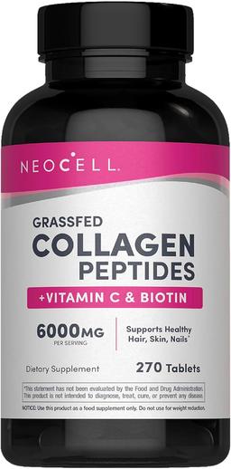 NeoCell Super Collagen with Vitamin C and Biotin, Skin, Hair and Nails Supplement, Antioxidant, Tablets, 270 Count, 1 Bottle
