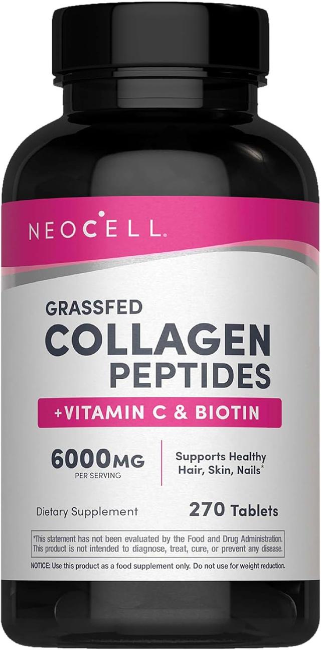 NeoCell Super Collagen with Vitamin C and Biotin, Skin, Hair and Nails Supplement, Antioxidant, Tablets, 270 Count, 1 Bottle product image