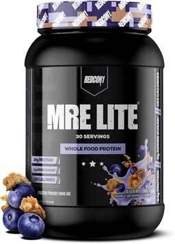 Redcon1 MRE Lite (Blueberry Cobbler) 30 Servings, Animal-Based Protein, Whey-Free, No Bloat, Keto Friendly, 2G Sugar, 24G Protein Meal Replacement