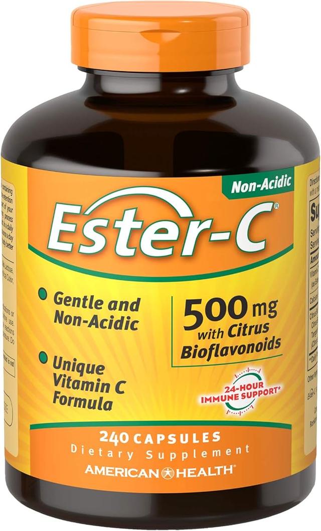 American Health, Citrus Bioflavonoids 500mg Capsules, Gentle to Stomach, Non-Acidic Vitamin C Non-GMO Gluten Free, 120 Servings, Ester-C, 240 Count product image