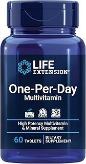Life Extension One-Per-Day Multivitamin – Packed with Over 25 Vitamins, Minerals & Plant Extracts, Quercetin, 5-MTHF Folate & More – 1-Daily, Non-GMO, Gluten-Free – 60 Tablets product image