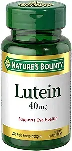 Nature's Bounty Lutein Softgels, Eye Health Supplement and Vitamin, Vision Health Support, 20 mg, 40 Softgels product image