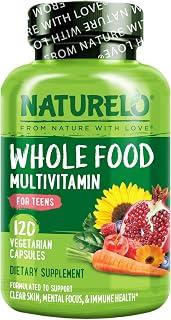 NATURELO Teen Multivitamin - Whole Food Multivitamin - with Minerals for Teenage Boys & Girls - Supplement for Active Kids - Non-GMO - Vegan & Vegetarian - 120 Capsules product image