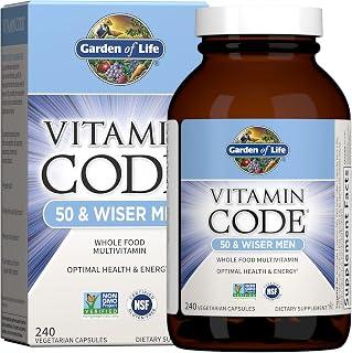 Garden of Life Multivitamin for Men - Vitamin Code 50 & Wiser Men's Raw Whole Food Vitamin Supplement with Probiotics, Vegetarian, 240 Capsules product image