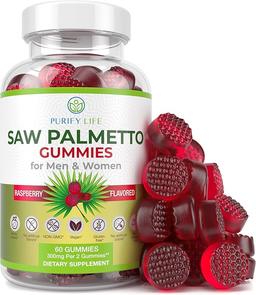 Vegan Saw Palmetto for Women and Men - Potent Saw Palmetto Extract, Prostate Supplement for Men, DHT Blocker for Women's Hair Growth, Hormone Balance Gummies, PCOS Hair Loss, DHT Blocker, Gluten Free