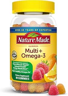 Nature Made Multivitamin + Omega-3, Multivitamin Gummies for Women and Men, Daily Nutritional Support, 80 Adult Gummy Vitamins & Minerals, 40 Day Supply product image