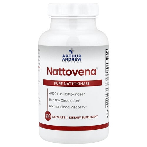 Arthur Andrew Medical Nattovena Pure Nattokinase 4 000 Fu 180 Capsules product image