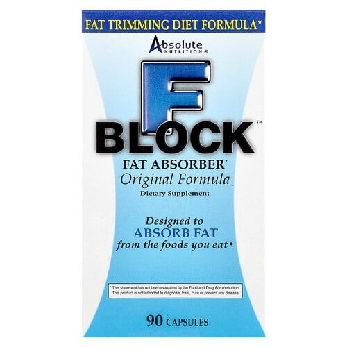 Absolute Nutrition Fblock Fat Absorber Original Formula 90 Capsules product image