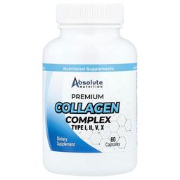 Absolute Nutrition Premium Collagen Complex Type I Ii V X 60 Capsules