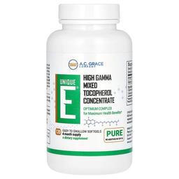 A C Grace Company Unique E High Gamma Mixed Tocopherol Concentrate 120 Softgels
