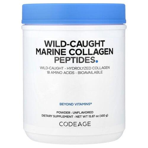 Codeage Wild Caught Marine Collagen Peptides Powder Unflavored 15 87 Oz 450 G product image