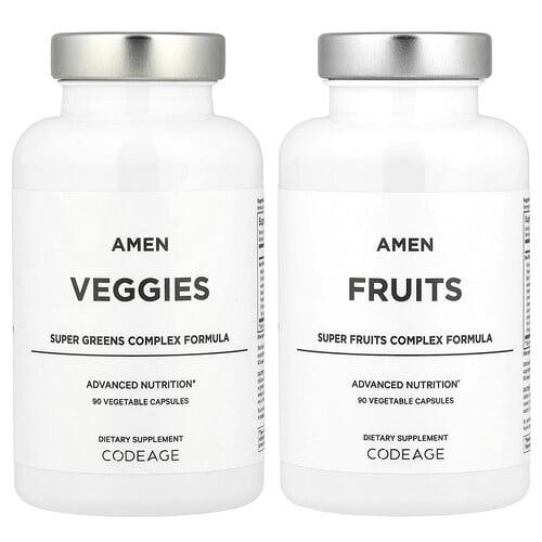 Codeage Amen Fruits Veggies 2 Bottles 90 Vegetable Capsules Each product image