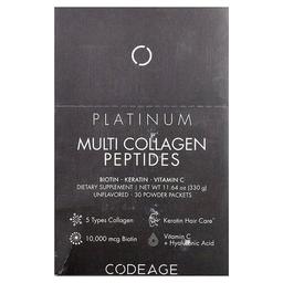 Codeage Multi Collagen Peptides Platinum Unflavored 30 Packets 0 38 Oz 11 G Each