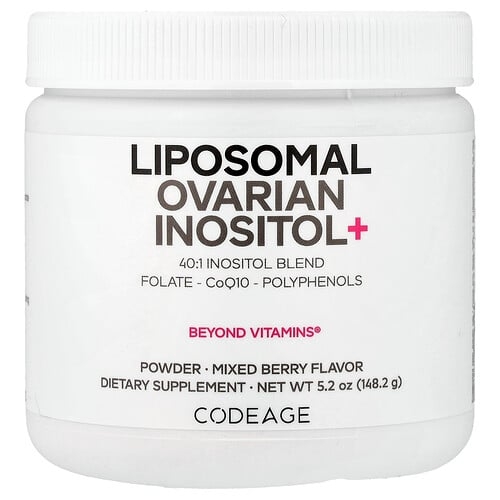Codeage Liposomal Ovarian Inositol Powder Mixed Berry 5 2 Oz 148 2 G product image