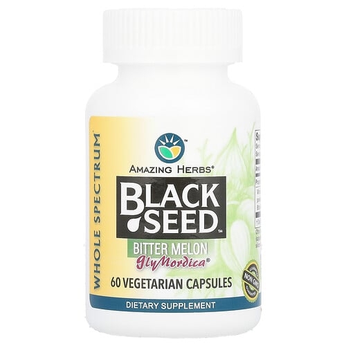 Amazing Herbs Black Seed Bitter Melon 60 Vegetarian Capsules product image