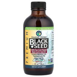 Amazing Herbs Premium Black Seed 100 Pure Cold Pressed Black Cumin Seed Oil 4 Fl Oz 120 Ml